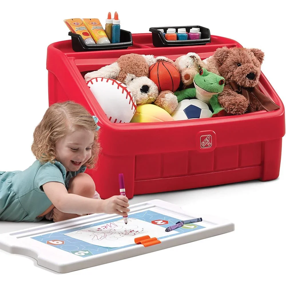 2-in-1 Toy Box & Art Deckel - 6