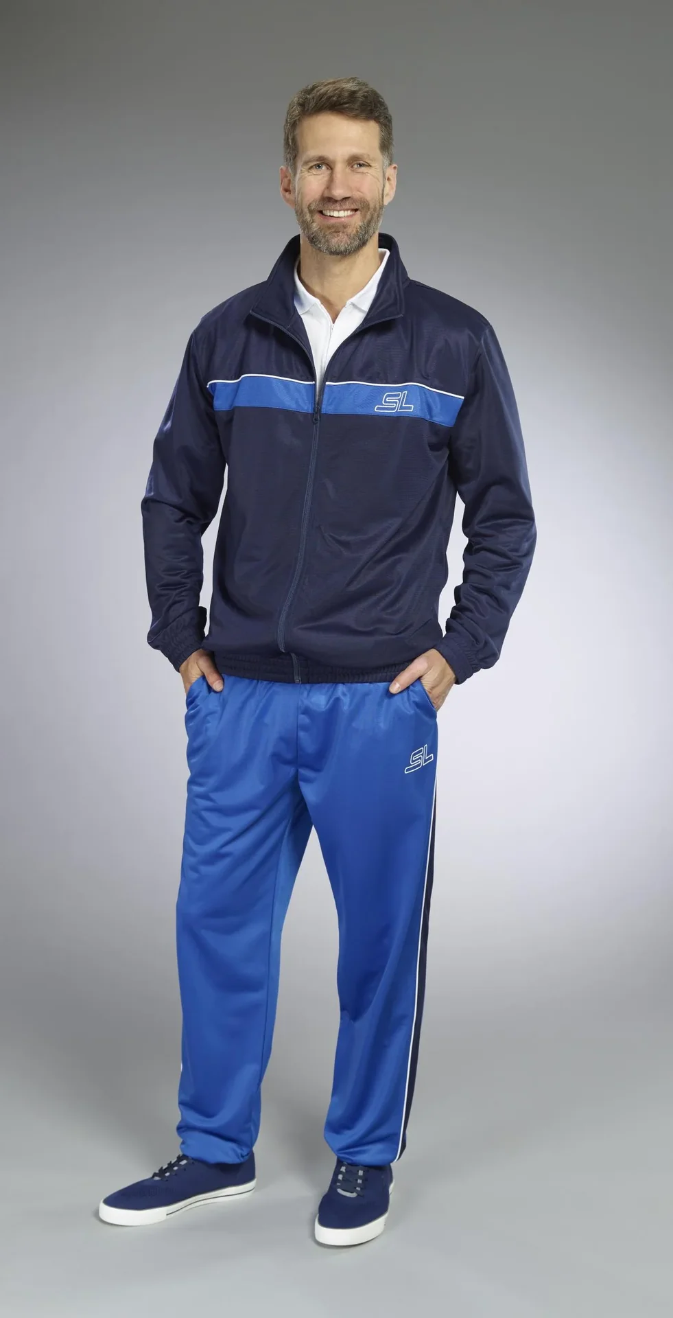 Freizeitanzug 3-teilig, Farbe navy-royalblau, Gr.M - 0