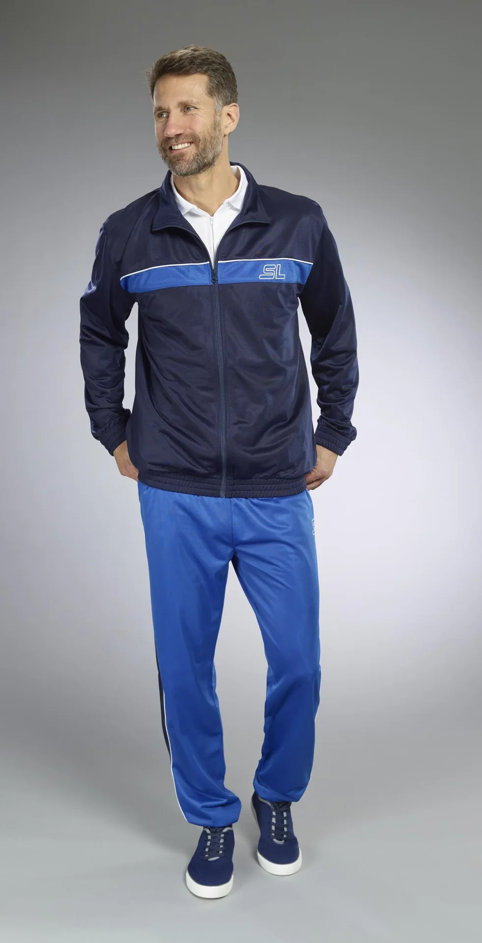 Freizeitanzug 3-teilig, Farbe navy-royalblau, Gr.M - 9