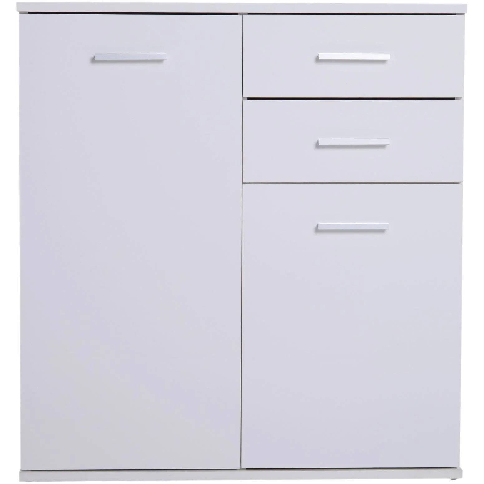 Kommode Standschrank Sideboard Schubladenkommode Beistellschrank verstellbar Fach mit 2 Schubladen Weiß 71 x 35 x 76 cm - 1