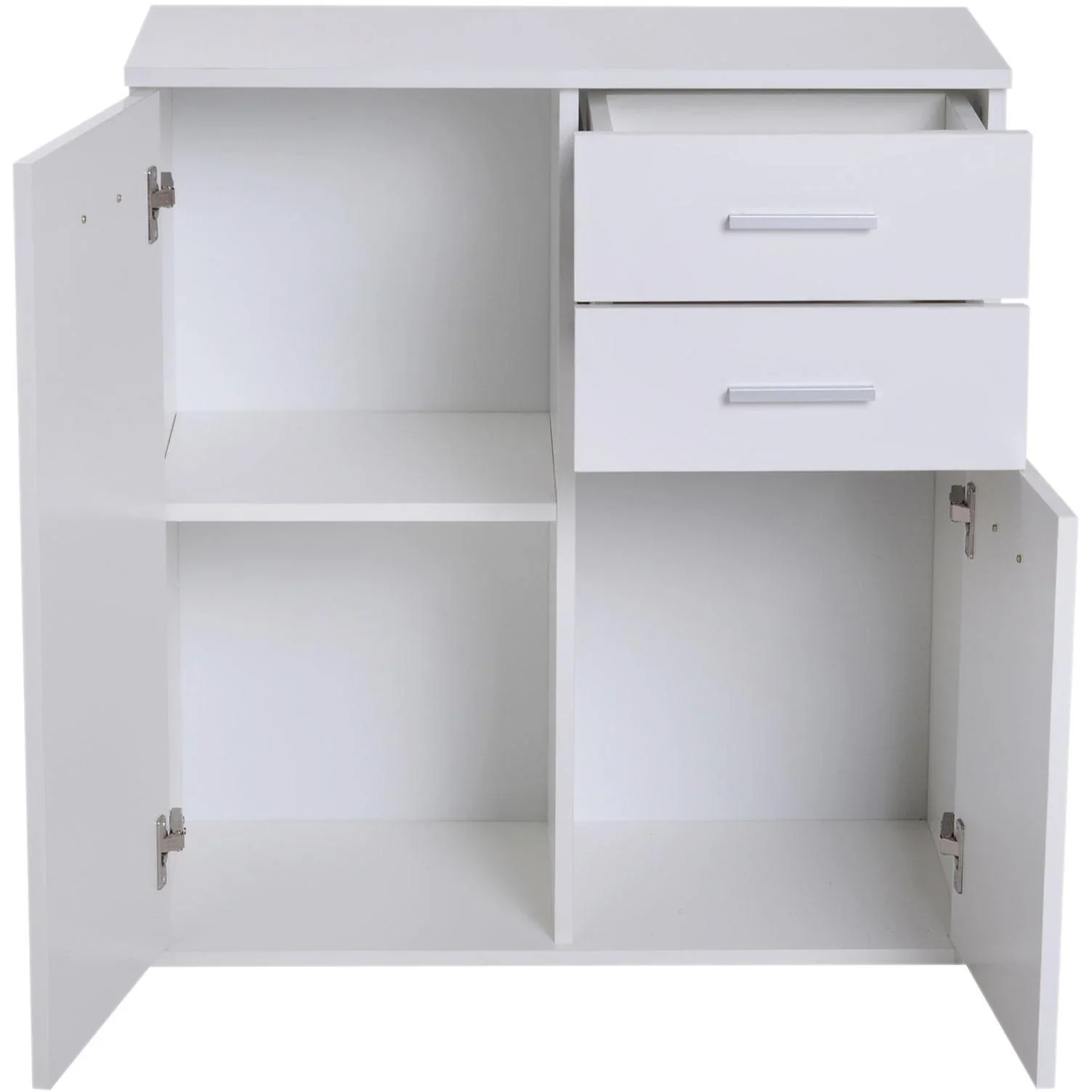 Kommode Standschrank Sideboard Schubladenkommode Beistellschrank verstellbar Fach mit 2 Schubladen Weiß 71 x 35 x 76 cm - 6