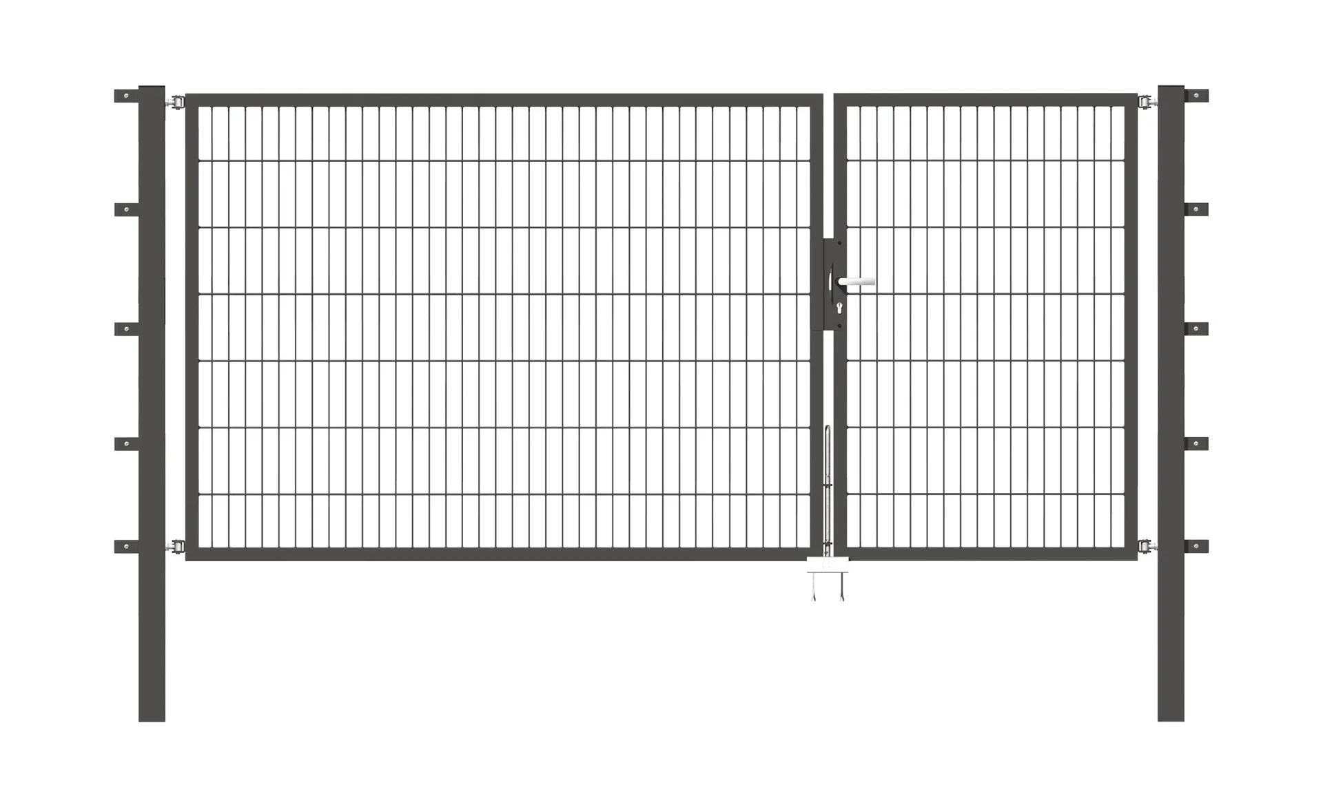 Doppeltor Flexo , anthrazit, Breite 100 + 200 cm, Höhe 140 cm - 0