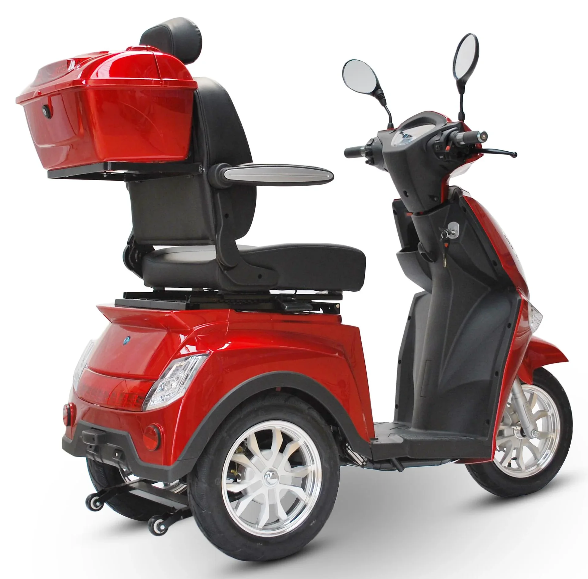 Elektromobil rot - herausnehmbarer Li-Io Akku 20 Ah - 25 km/h - 1000 Watt Seniorenmobil - 0