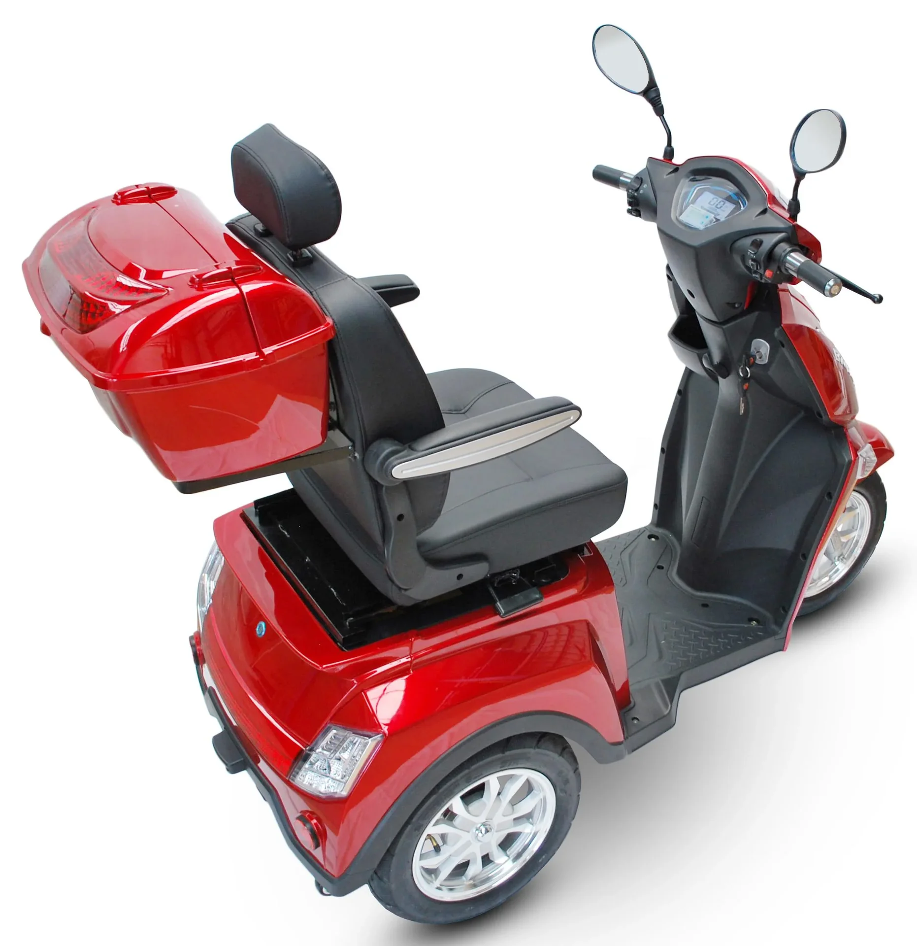 Elektromobil rot - herausnehmbarer Li-Io Akku 20 Ah - 25 km/h - 1000 Watt Seniorenmobil - 3