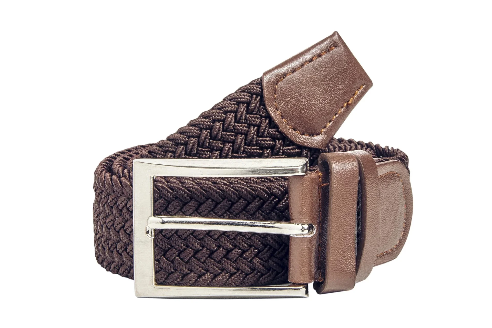 Stretchgürtel für Herren, superelastisch 3cm breit, Farbe braun - 0