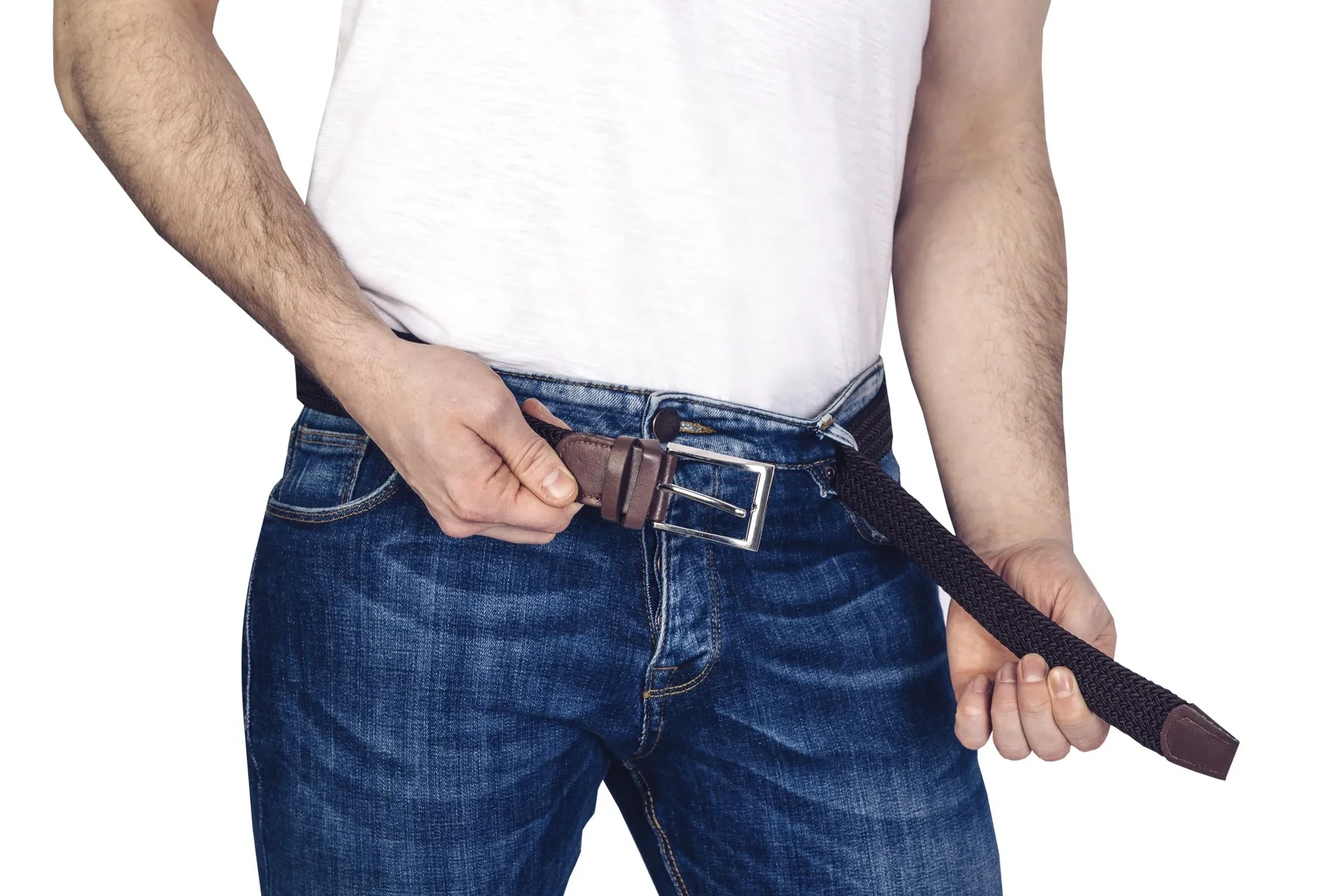 Stretchgürtel für Herren, superelastisch 3cm breit, Farbe braun - 6