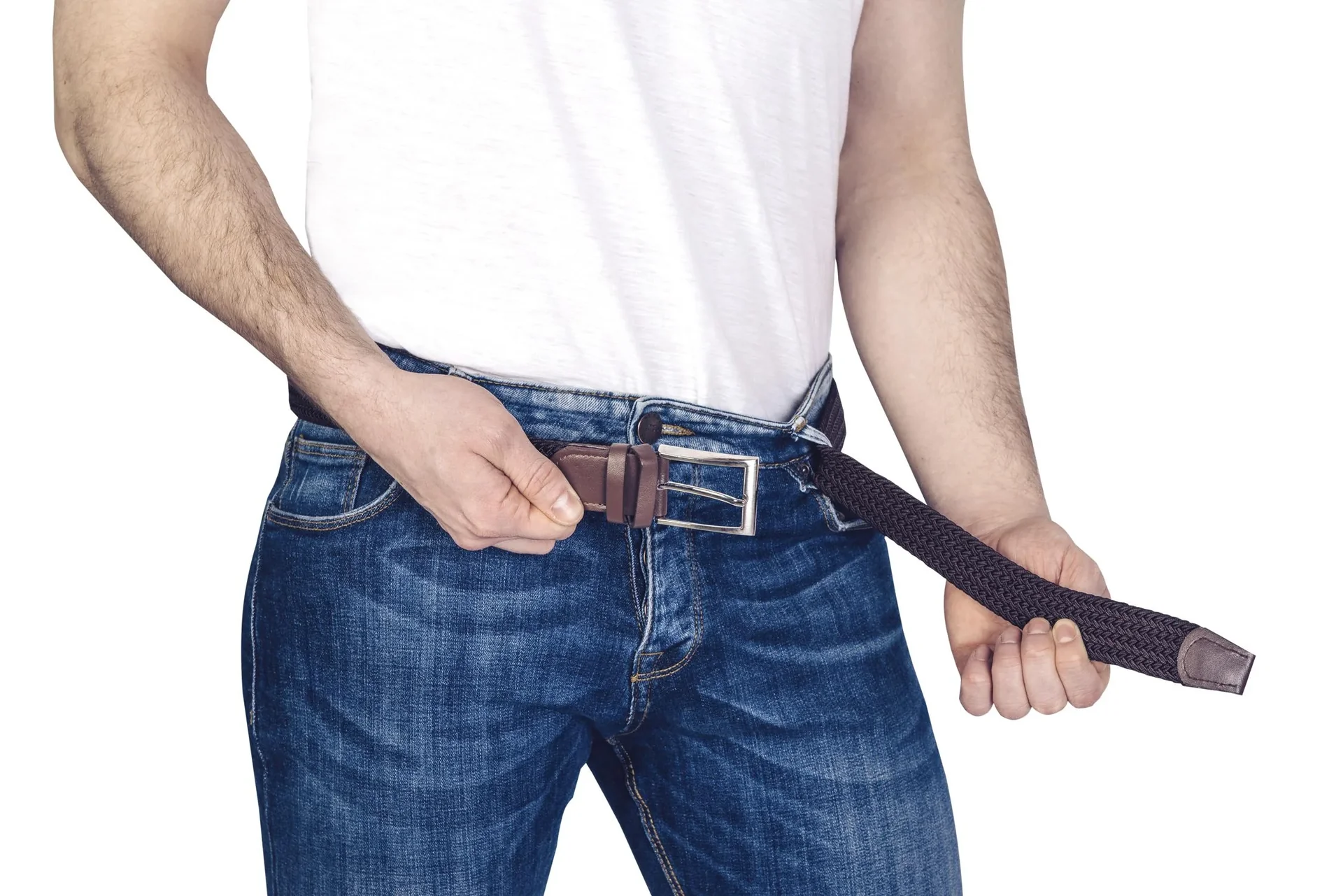 Stretchgürtel für Herren, superelastisch 3cm breit, Farbe braun - 7