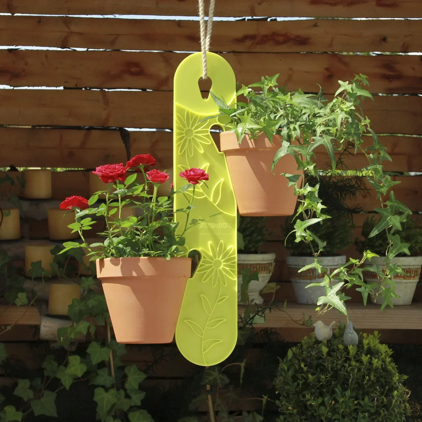 Blumenampel, grün - 0