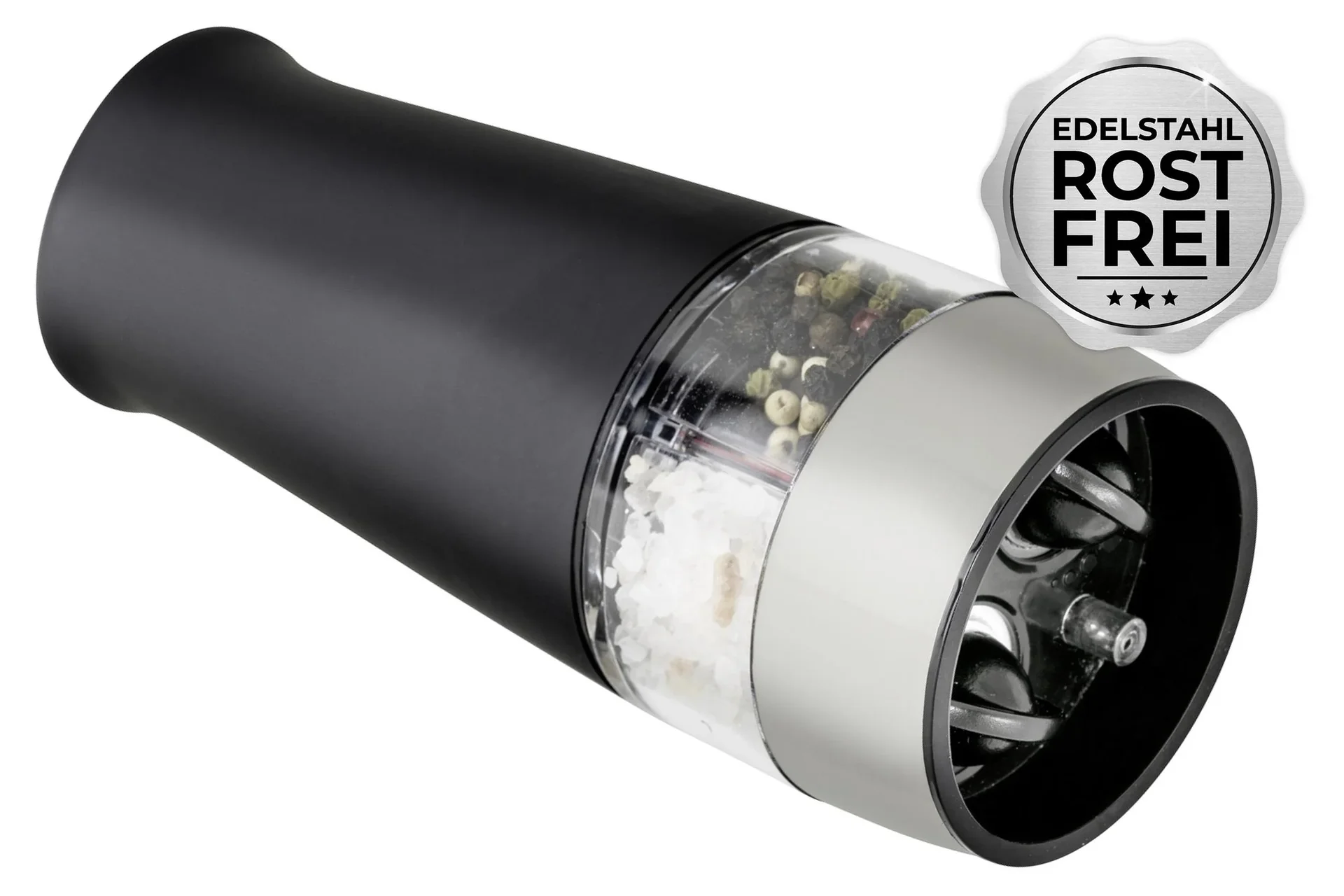 2 in 1 Elektrische Mühle mit Licht, Schwarz - 3