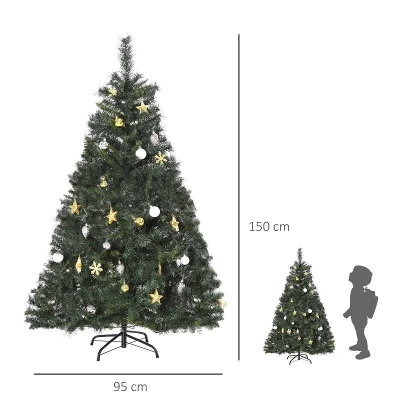 Künstlicher Weihnachtsbaum mit 120 LEDs grün - 3