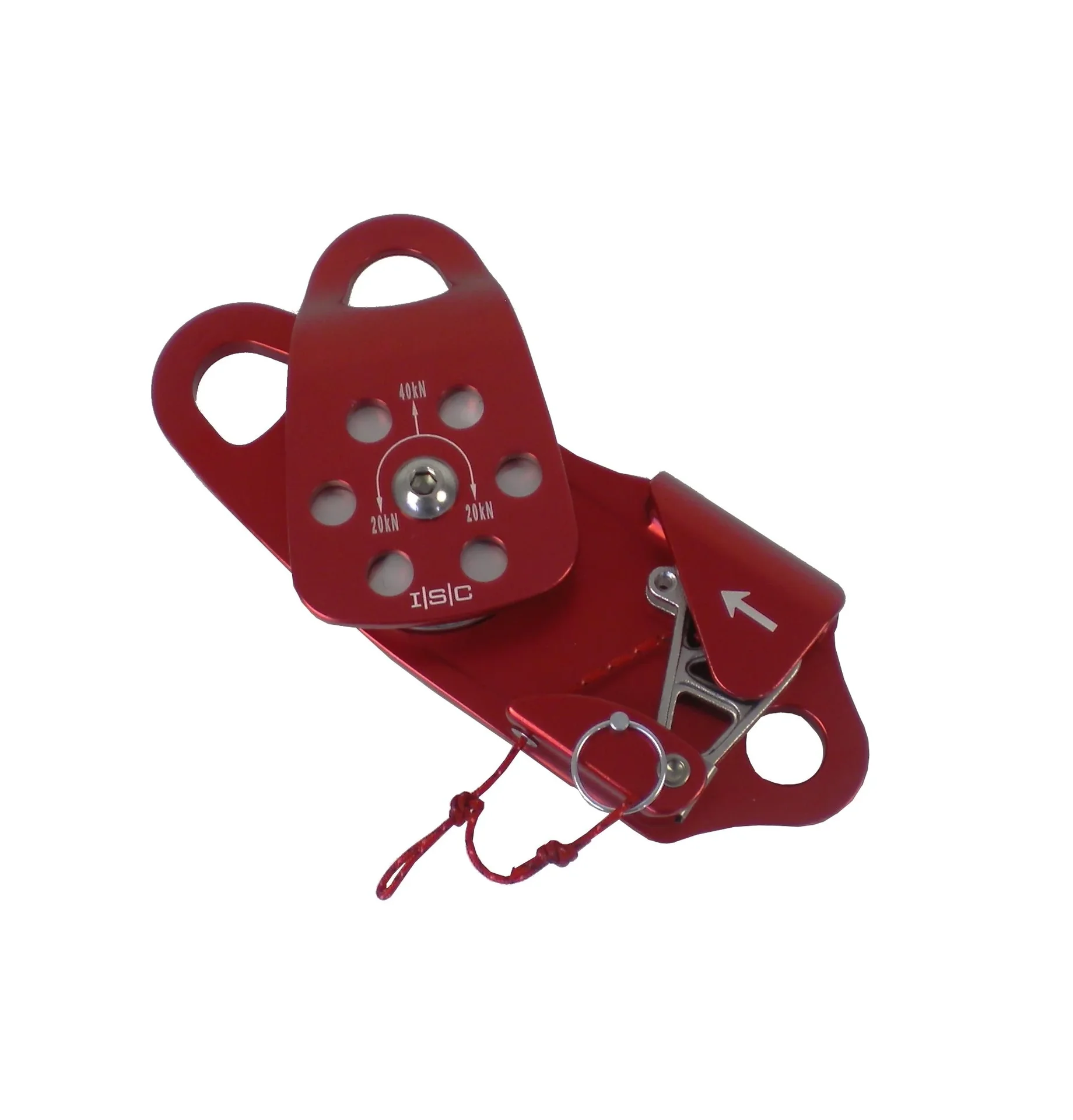 Umlenkrolle aus Aluminium mit schwenkbarer Seitenabdeckung für 10 mm - 12 mm Seile - 0