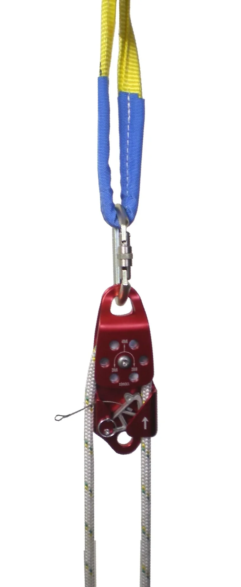 Umlenkrolle aus Aluminium mit schwenkbarer Seitenabdeckung für 10 mm - 12 mm Seile - 1