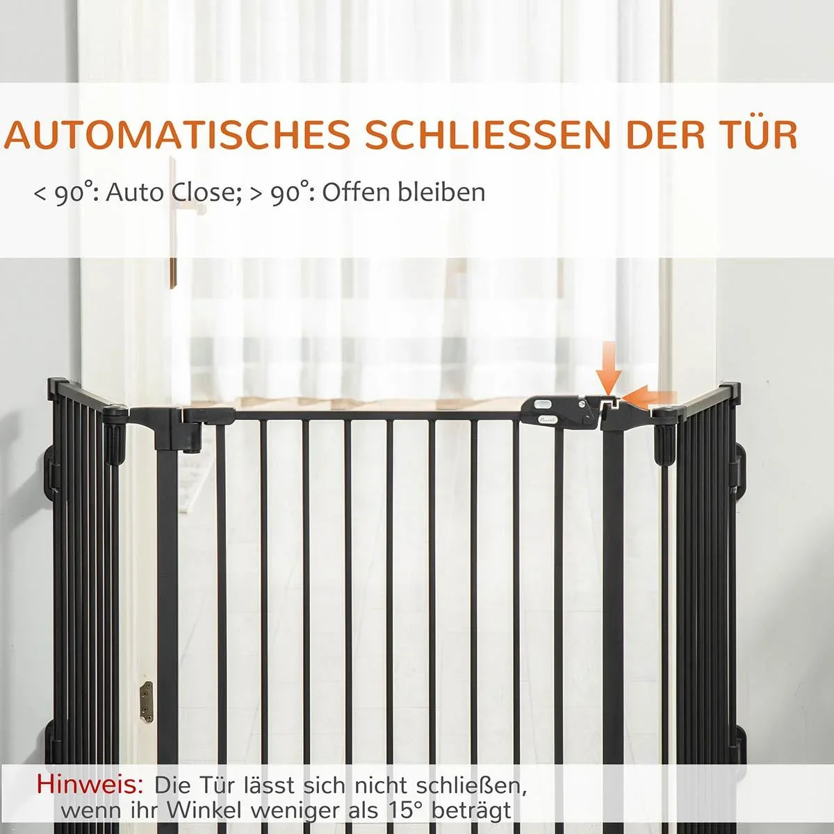 Hunde Absperrgitter Türschutzgitter Haustier Schutzgitter Winkel verstellbar klappbar ohne Bohren Konfigurationsgitter m - 2