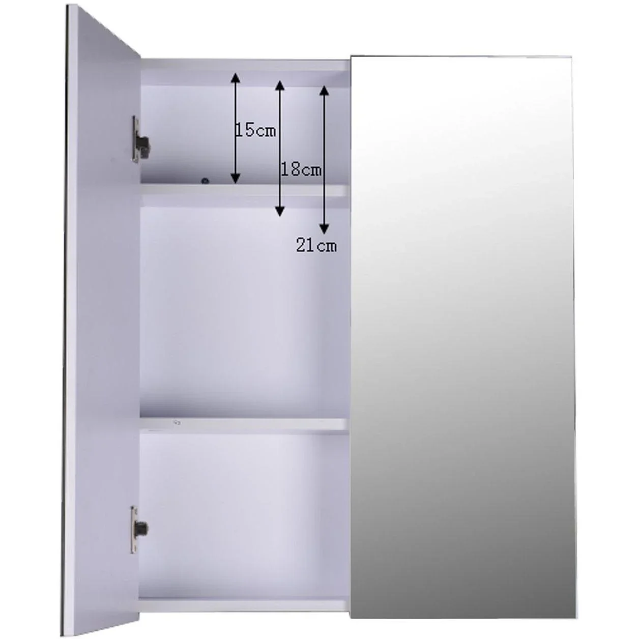 Spiegelschrank Badezimmerschrank Hängeschrank 75 x 60 x 15 cm - 2