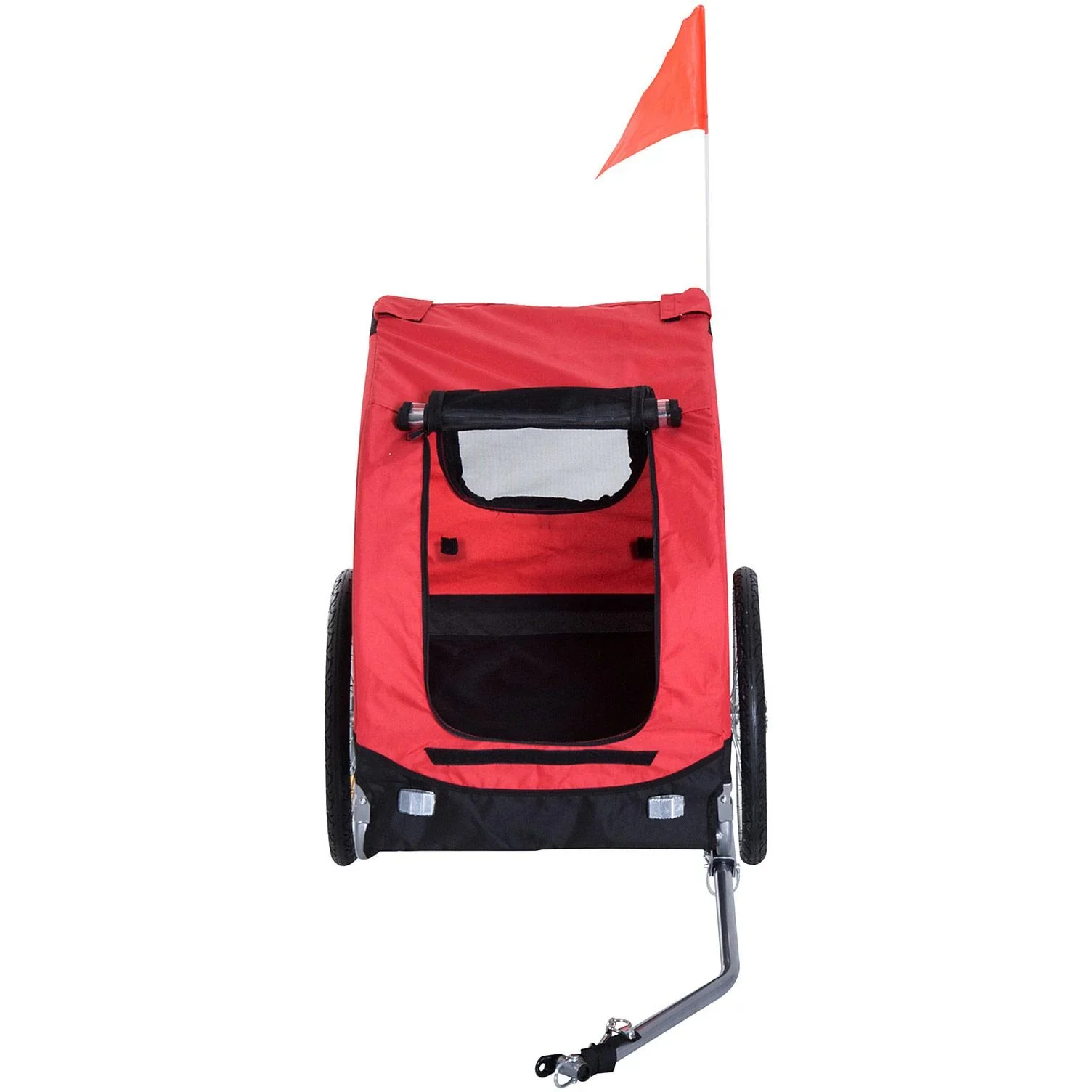 Hundeanhänger Fahrradanhänger Hunde Fahrrad Anhänger Rot/Schwarz - 1