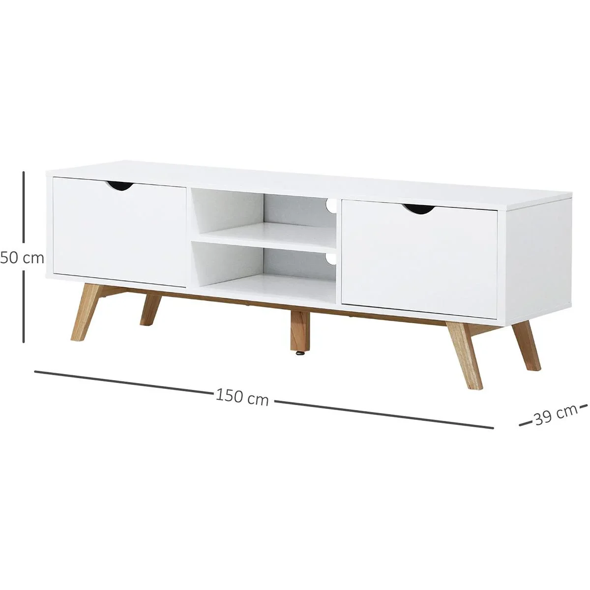 TV-Schrank MDF, weiß - 1