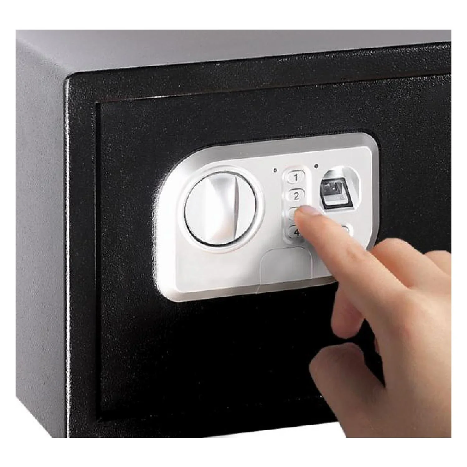 Tresor mit Zahlencode und Fingerabdrucksensor - 1