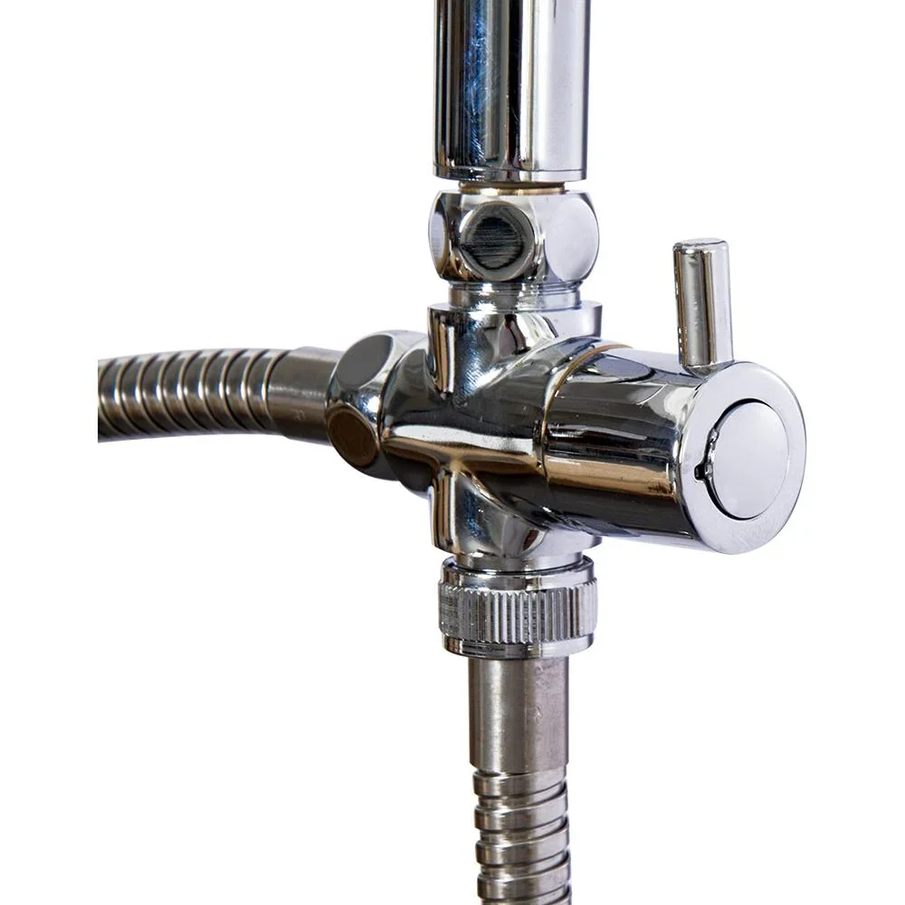 Regendusche Duschsystem Handbrause 5 Duschmodi Eckig Silber - 3