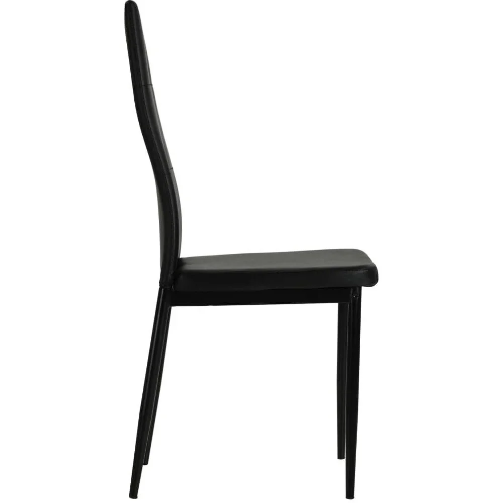 Esszimmerstühle 2 Stück Kunstleder schwarz - 2