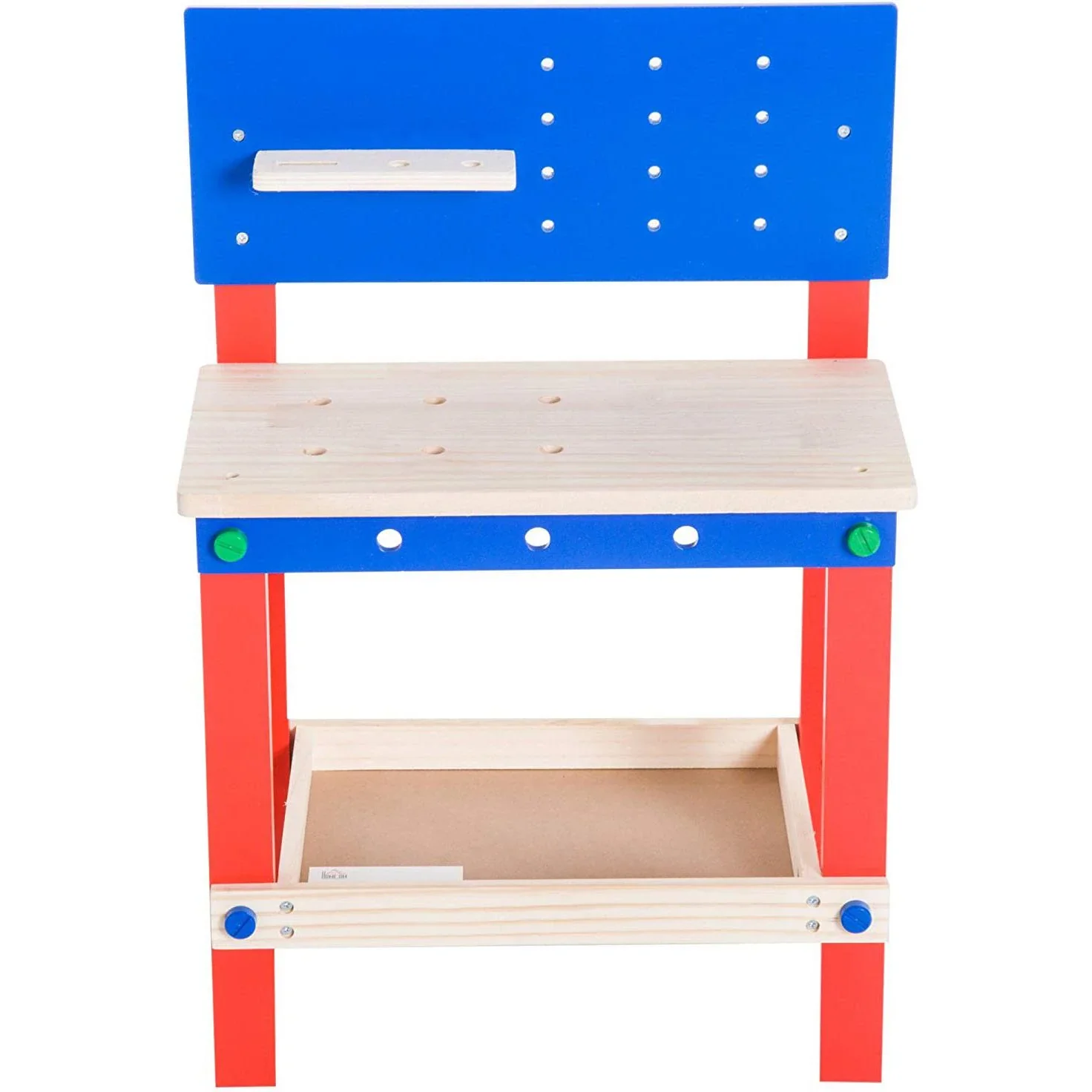 Kinder Werkbank Werkstatt Deluxe Kinderwerkbank Zubehör 20 PC Spielzeug Rot Blau L46xB30xH65 - 0
