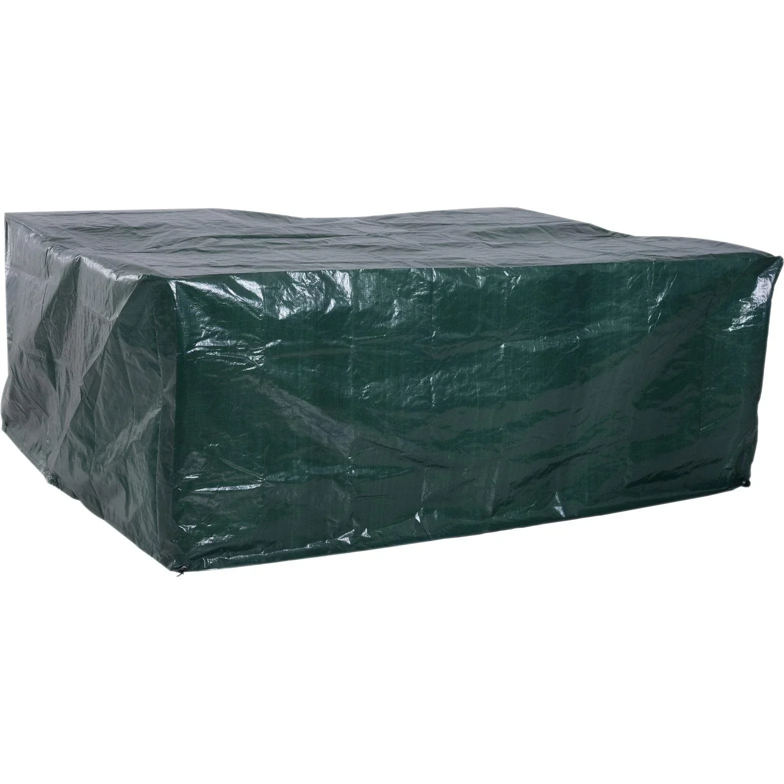 Abdeckplane Schutzhülle Gartenmöbel Abdeckhaube Wasserdicht UV-Schutz Rechteckig PE Grün 235 x 190 x 90 cm - 4