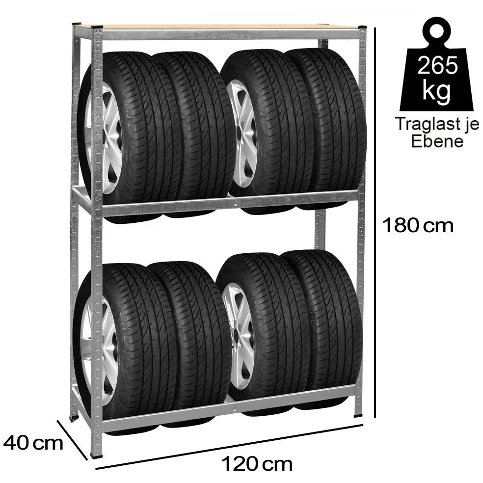 Reifenträger 180x120x40cm verzinkt 795kg - 2