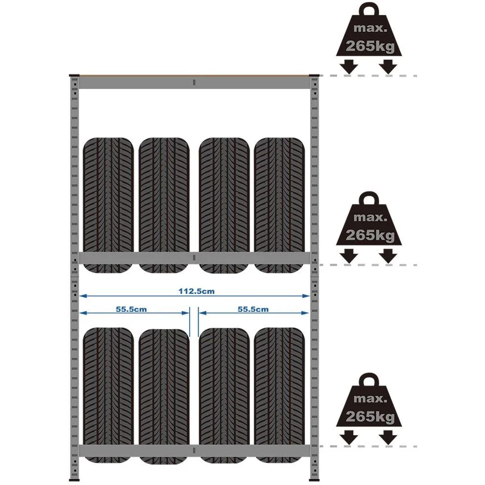 Reifenträger 180x120x40cm verzinkt 795kg - 3