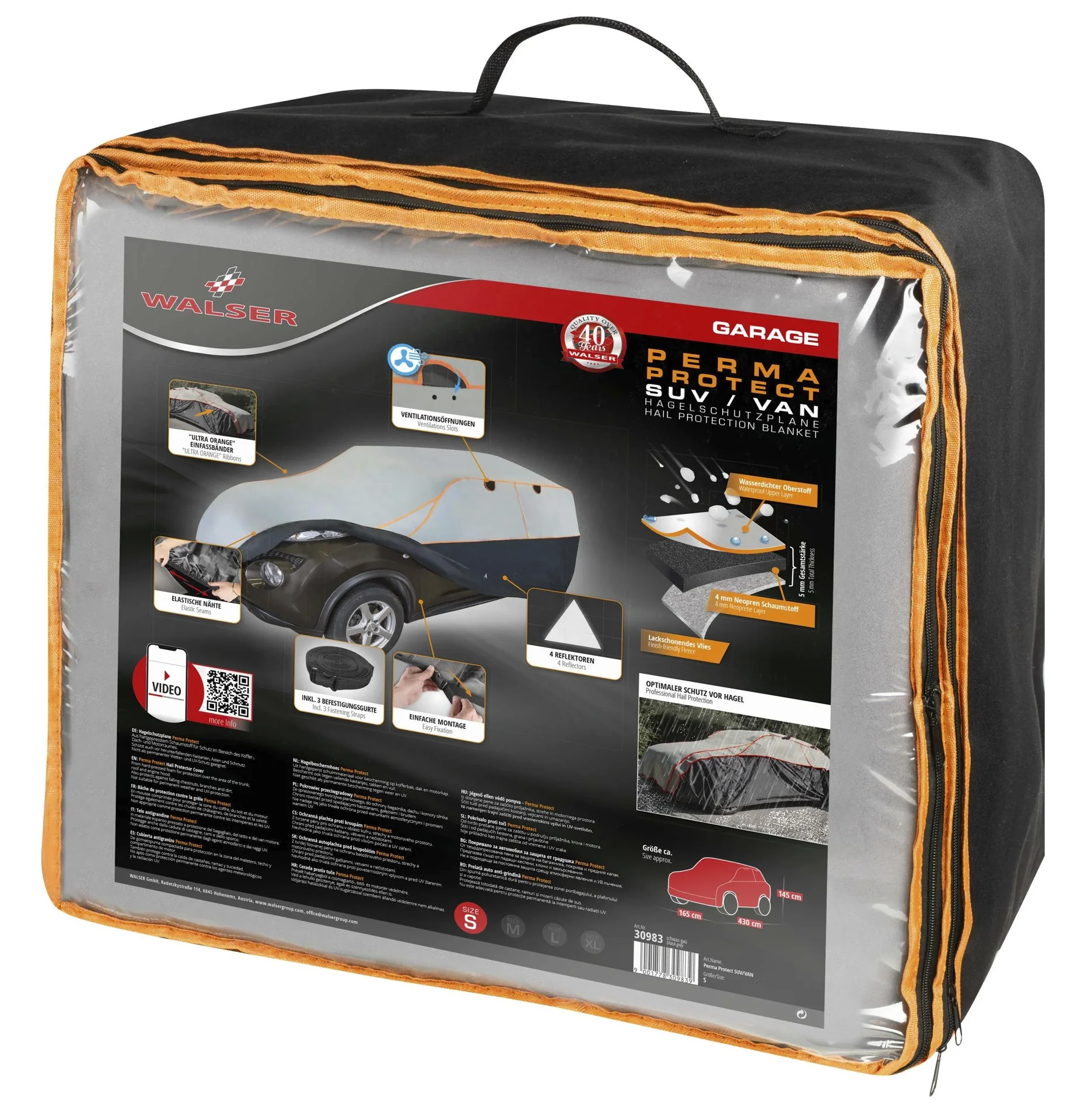 Hagelschutz Perma Protect SUV - Größe S - 430x165x145cm - 4