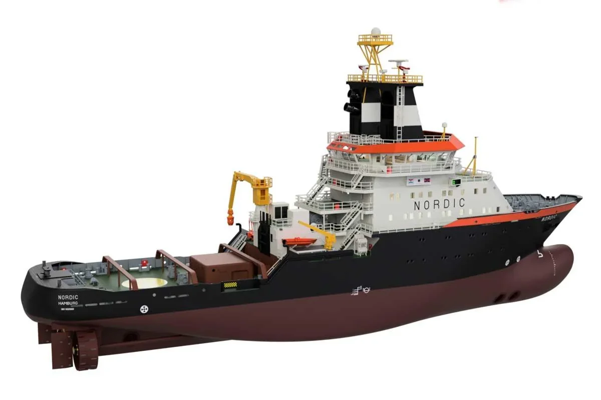 Holzbausatz Rettungsschlepper Nordic im Maßstab 1:72 - 1