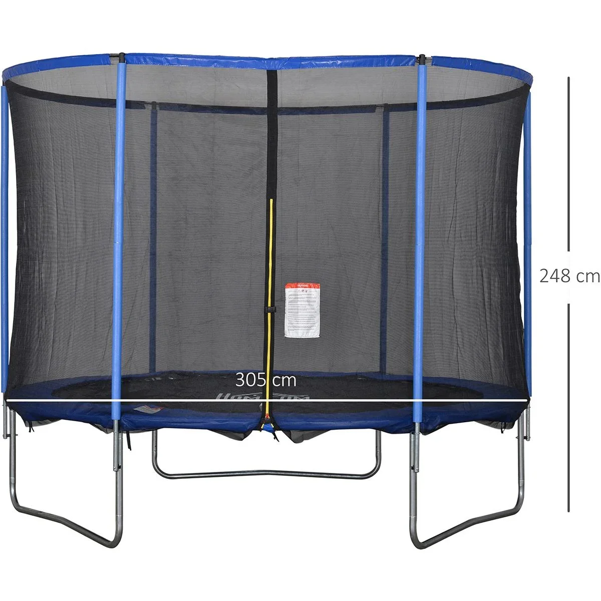 Trampolin mit Sicherheitsnetz blau, schwarz - 6