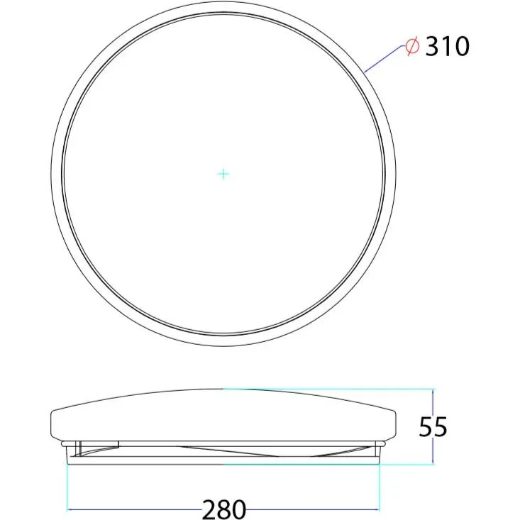 VT-8418-M LED-Deckenleuchte - 18W - 1080 Lumen - 1