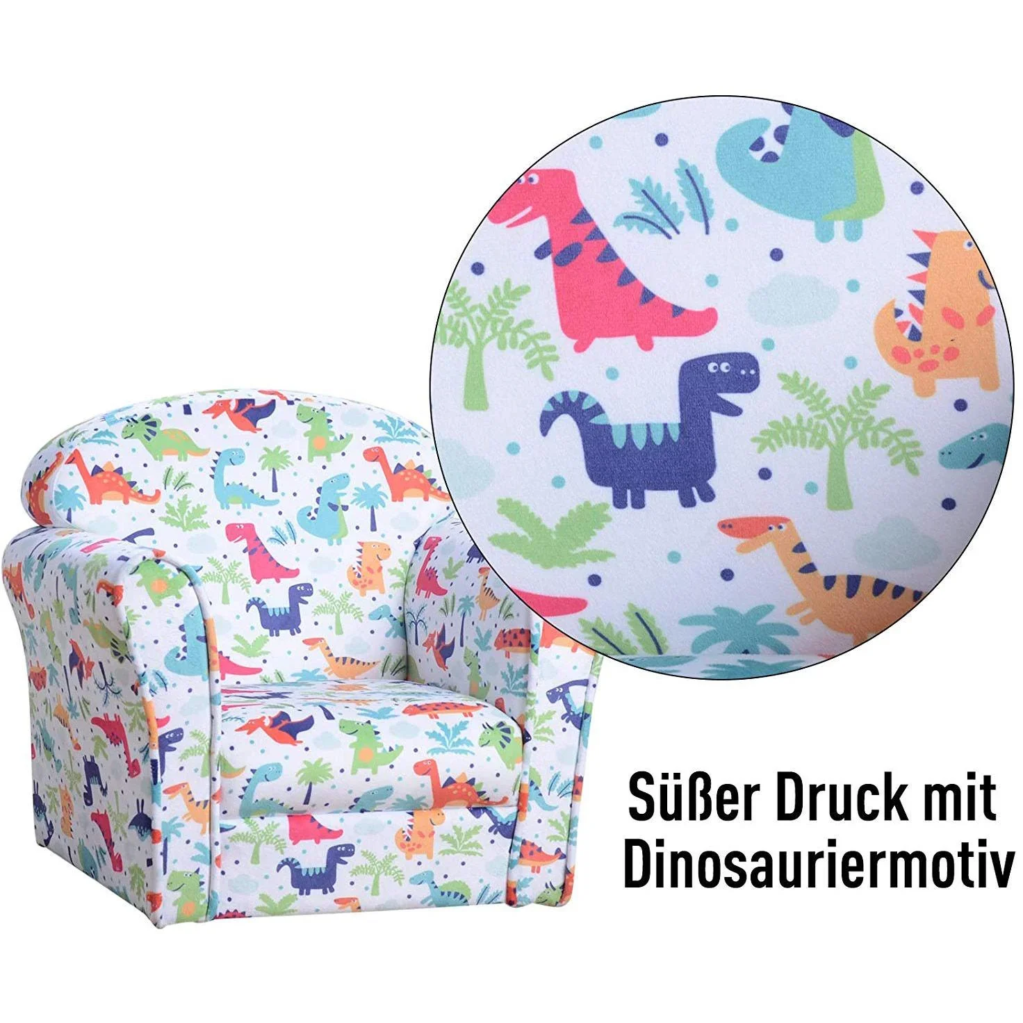 Kindersessel Kindersofa Polstersessel Minisessel für Kinder im Urwald 3 9 Jahre Flanell + Holz + Schaumstoff 50 x 39 x 4 - 3