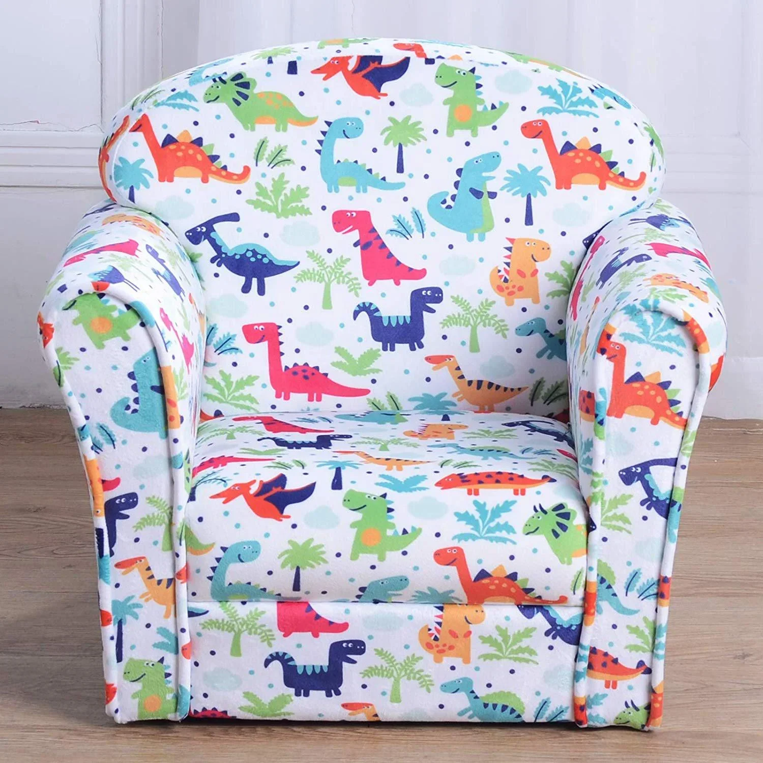 Kindersessel Kindersofa Polstersessel Minisessel für Kinder im Urwald 3 9 Jahre Flanell + Holz + Schaumstoff 50 x 39 x 4 - 7