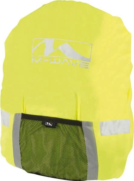 Regenhaube/ Regenschutz neongelb mit Reflexstreifen - 3