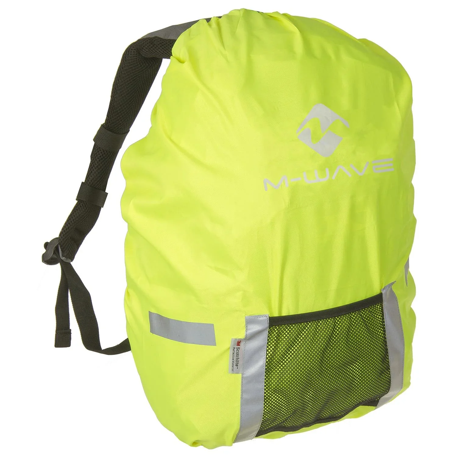 Regenhaube/ Regenschutz neongelb mit Reflexstreifen - 5