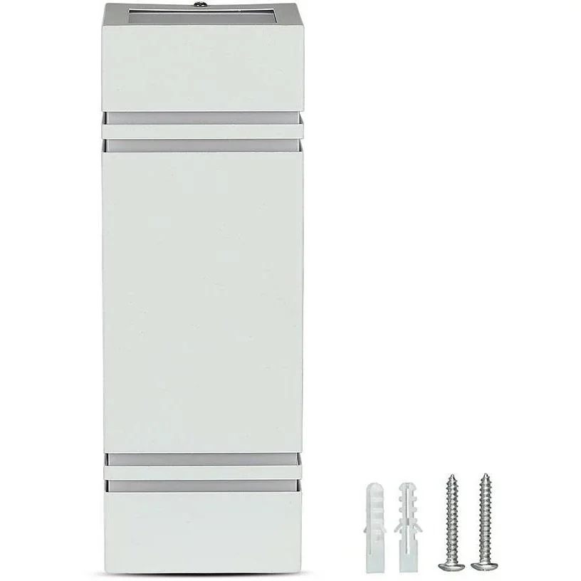 VT-7662 Wandleuchte für Außen Auf/Ab - GU10 - Edelstahl - Weiß - IP44 - 0