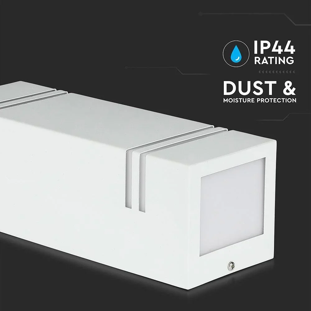 VT-7662 Wandleuchte für Außen Auf/Ab - GU10 - Edelstahl - Weiß - IP44 - 7