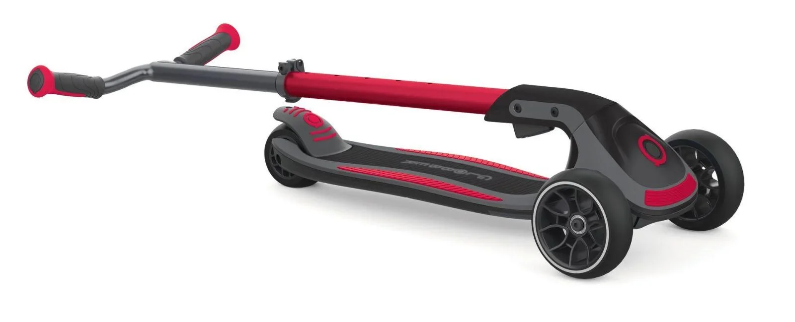 ULTIMUM   Tretroller Kinder Erwachsene, 125/90 mm extra breit, ABEC 7, 3-rädrig, höhenverstellbar, rot - 7