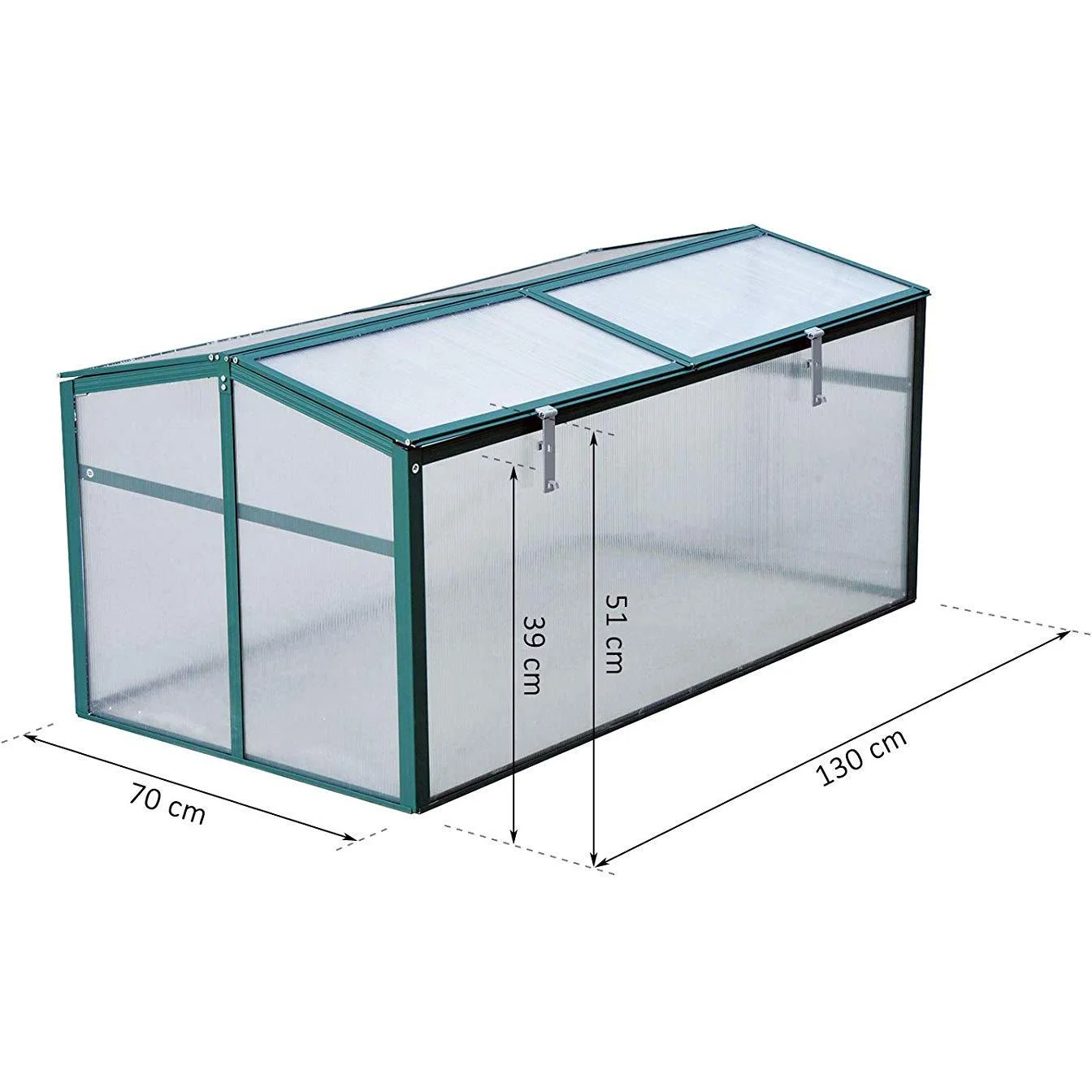 Frühbeetkasten mit verstellbarem Dach - 0