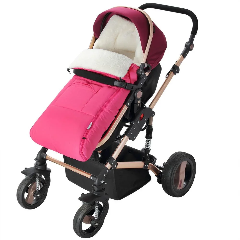 Babytrage Fußsack Rosa | Teddy | mit Aufbewahrungstasche - 2