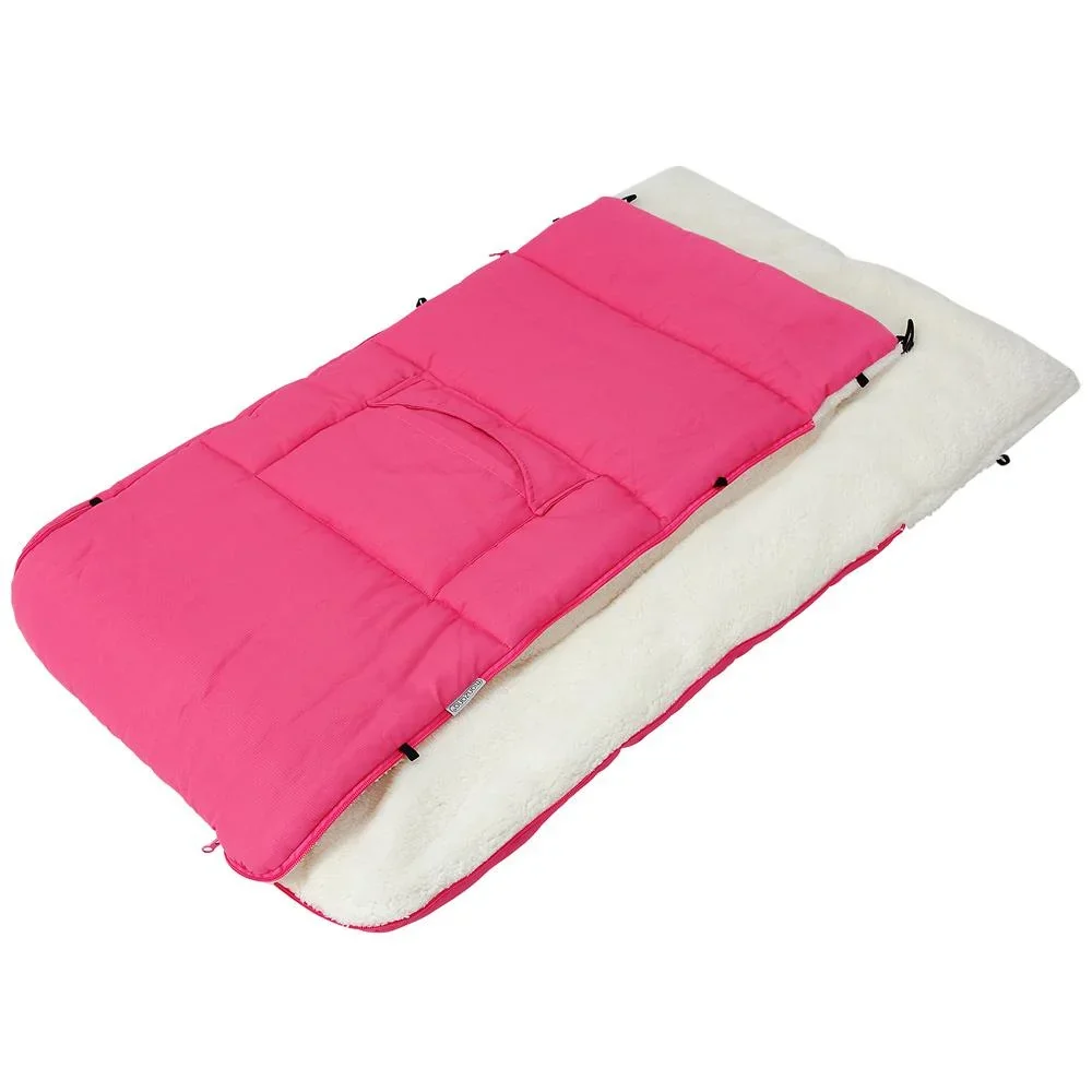 Babytrage Fußsack Rosa | Teddy | mit Aufbewahrungstasche - 3