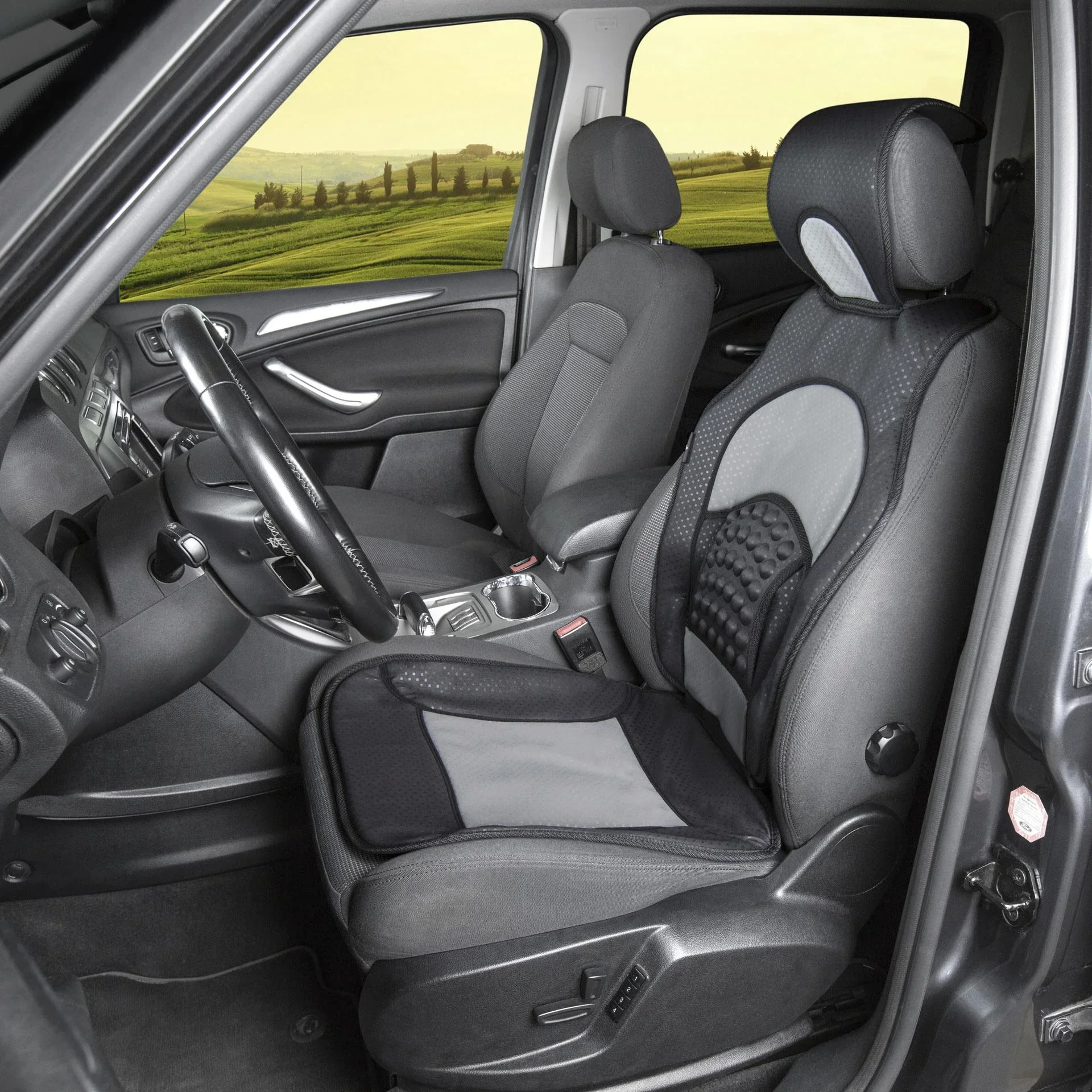 Sitzaufleger Space schwarz silber - 0