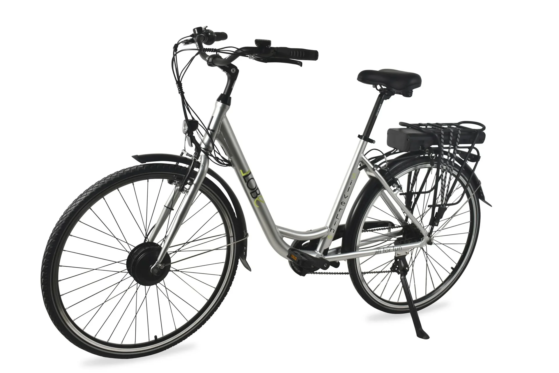 Unisex City-E-Bike, 28 Zoll, Rahmenhöhe 50 cm, 7 - Gang Nabenschaltung, silber, SilverLine, 10 Ah - 0