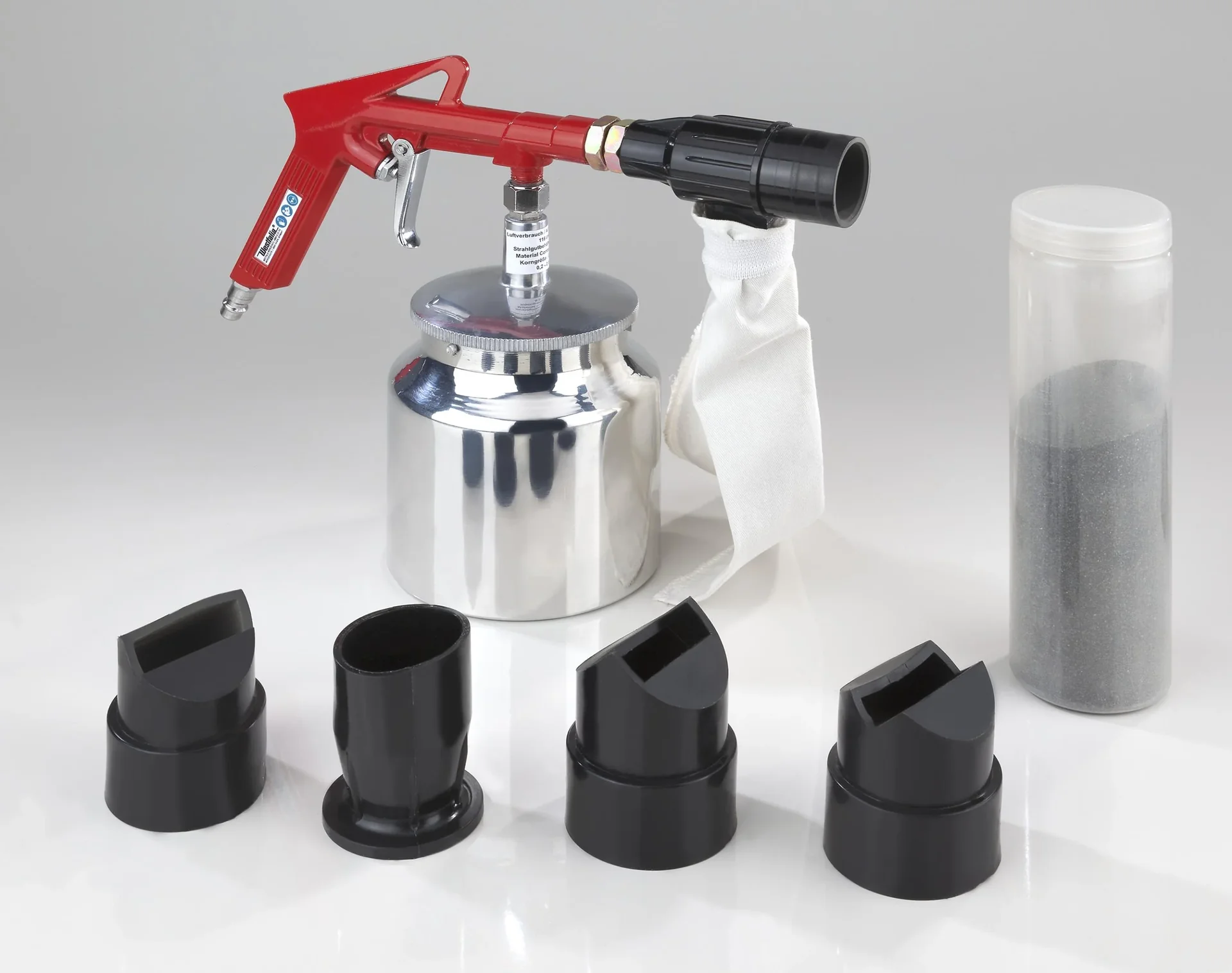 Druckluft-Sandstrahl Pistole inklusive Zubehör-Set - 1