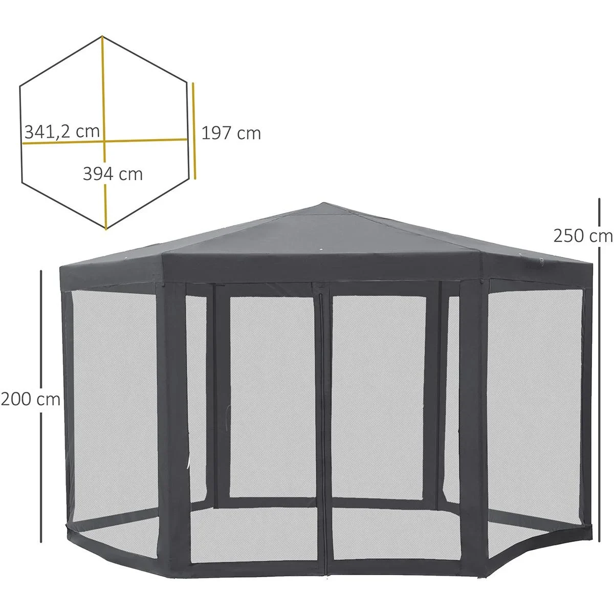 Pavillon Gartenpavillon mit Moskit - 1