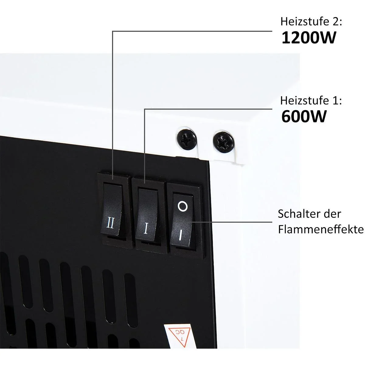 Elektrokamin Flammeneffekt und separat Heizfunktion - 2