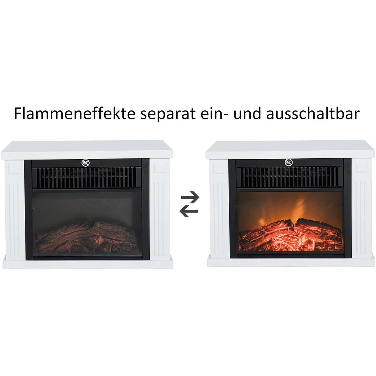 Elektrokamin Flammeneffekt und separat Heizfunktion - 3