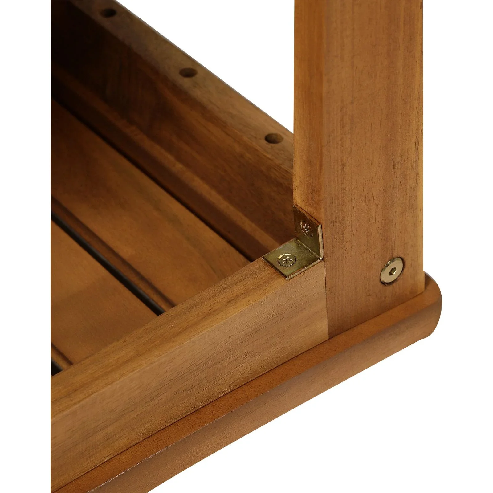 Duschhocker Badhocker Duschsitz Duschstuhl feuchtigkeitsbeständig Akazienholz Teak 53 x 35 x 43 cm - 0