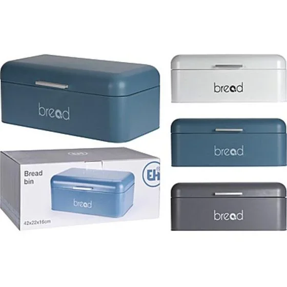 Broteimer - Metall - Weiß 42x22x16cm - 0