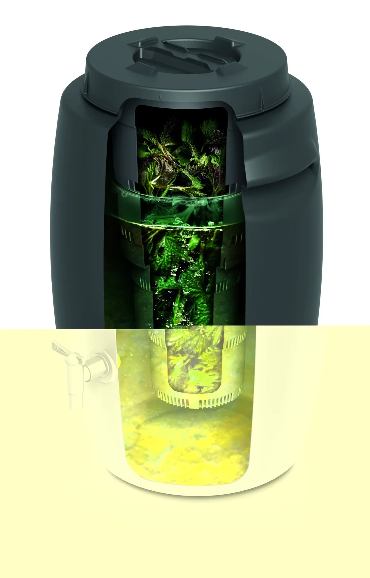 Flüssigkomposter zur Herstellung von Dünger, 55 Liter - 6